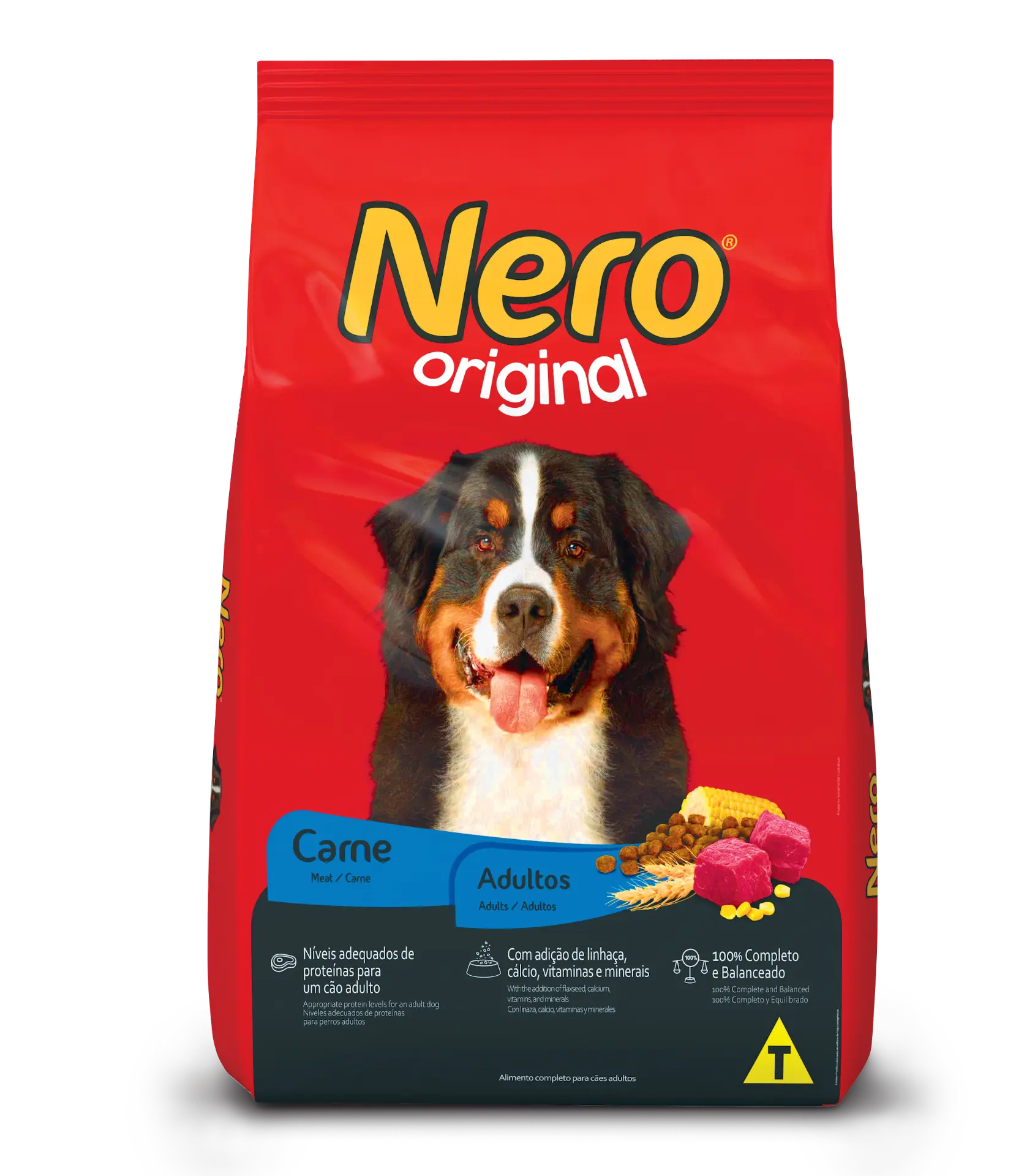 Embalagem Nero Original sabor carne para cães adultos