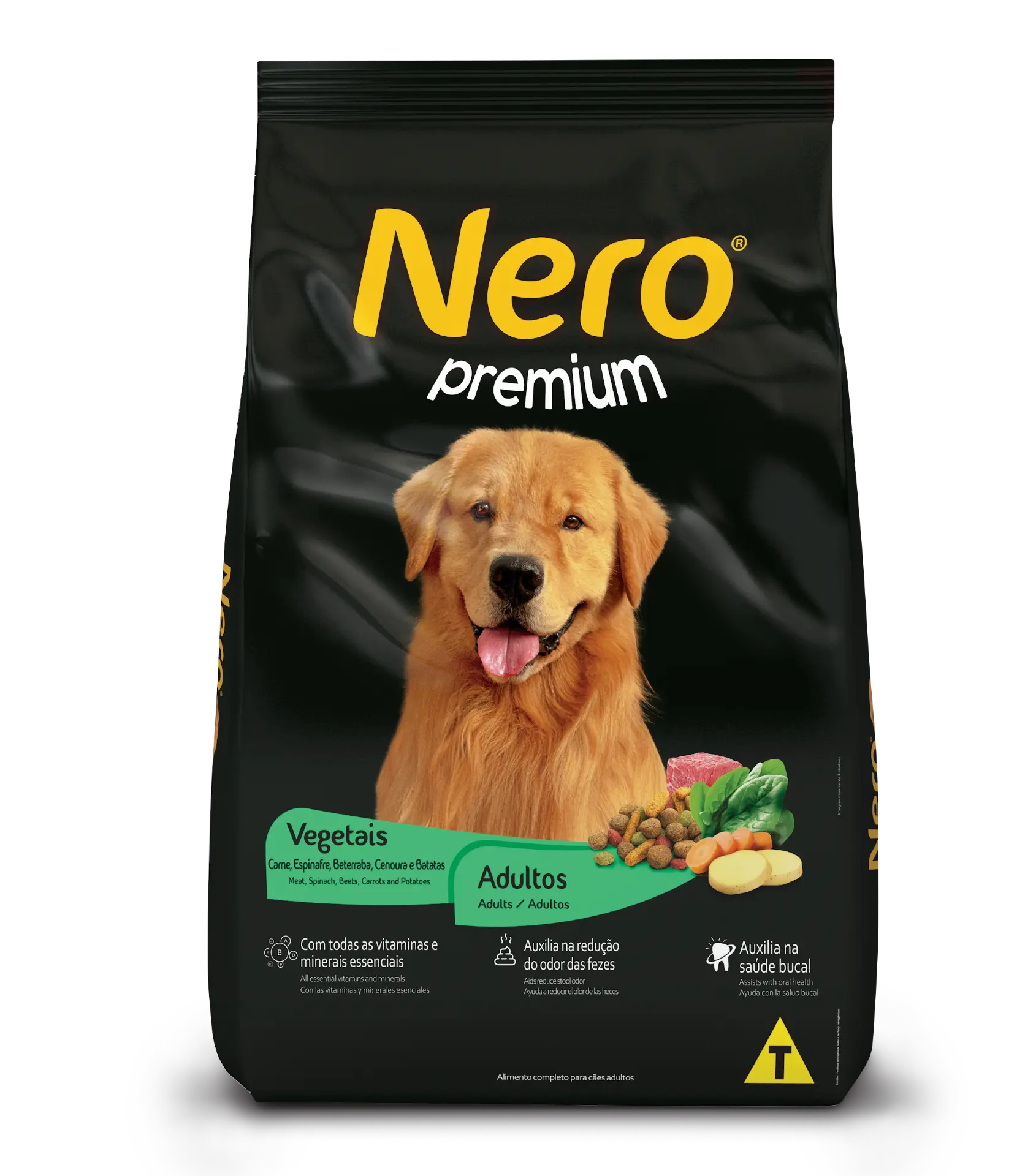Embalagem Nero Premium sabor vegetais para cães adultos